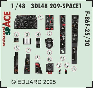 Eduard 3DL48209 F-86F-25/30 SPACE Airfix 1/48 – obrázek 3
