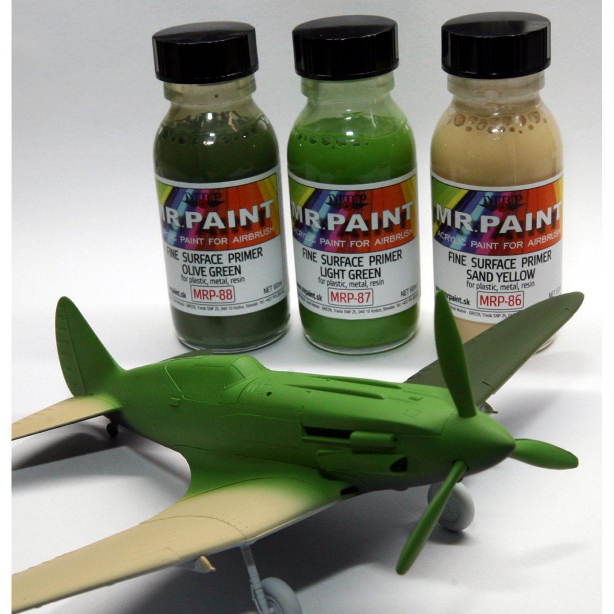 MR. Paint MRP-087 FINE SURFACE PRIMER-LIGHT GREEN 60ml – obrázek 2