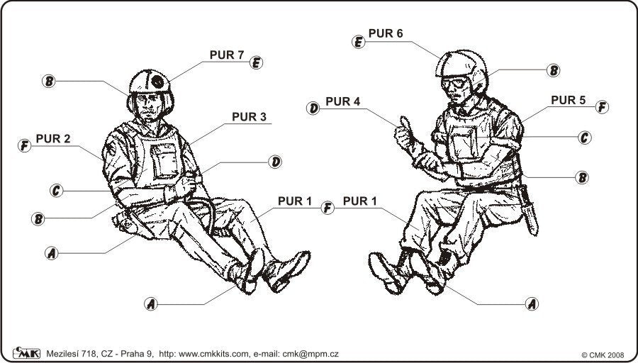 CMK F48103 Vietnam LRRP US Helicopter crew (2 figures) 1/48 – image 2