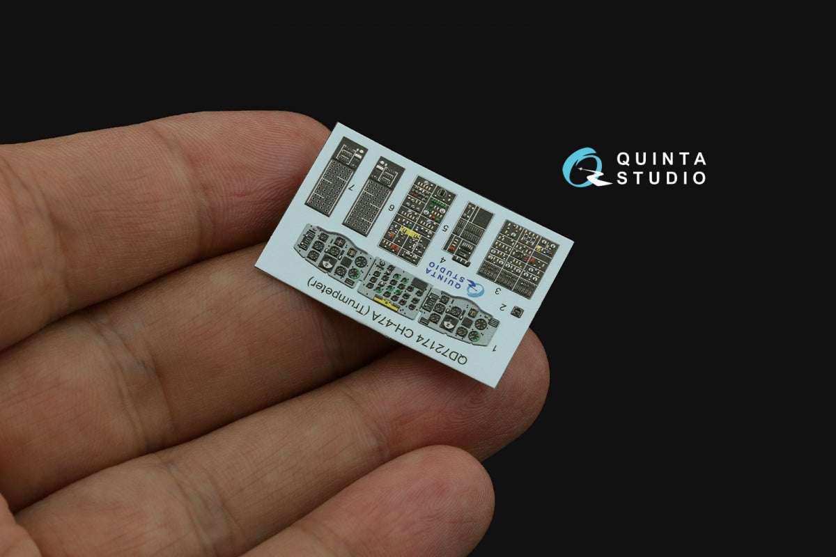 Quinta Studio QD72174 CH-47A 3D-Printed colored Interior on decal paper (Trumpeter) 1/72 – obrázek 6
