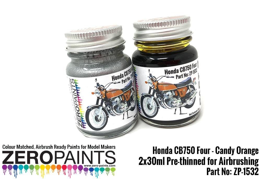 Zero Paints ZP-1532 Honda CB750 Four - Candy Orange Paint Set 2x30ml – image 3