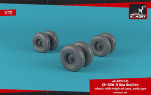 Armory Models AW72343 CH-53 Sea Stallion wheels w/ weighted tires, early 1/72 – obrázek 2