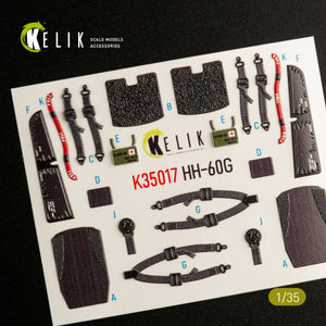 KELIK K35017 HH-60G PAVE HAWK INTERIOR 3D DECALS FOR KITTY HAWK KIT 1/35 – Bild 4