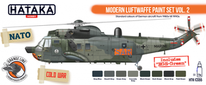 Hataka HTK-CS55 ORANGE LINE – Modern Luftwaffe paint set vol. 2 8x17ml – obrázek 2