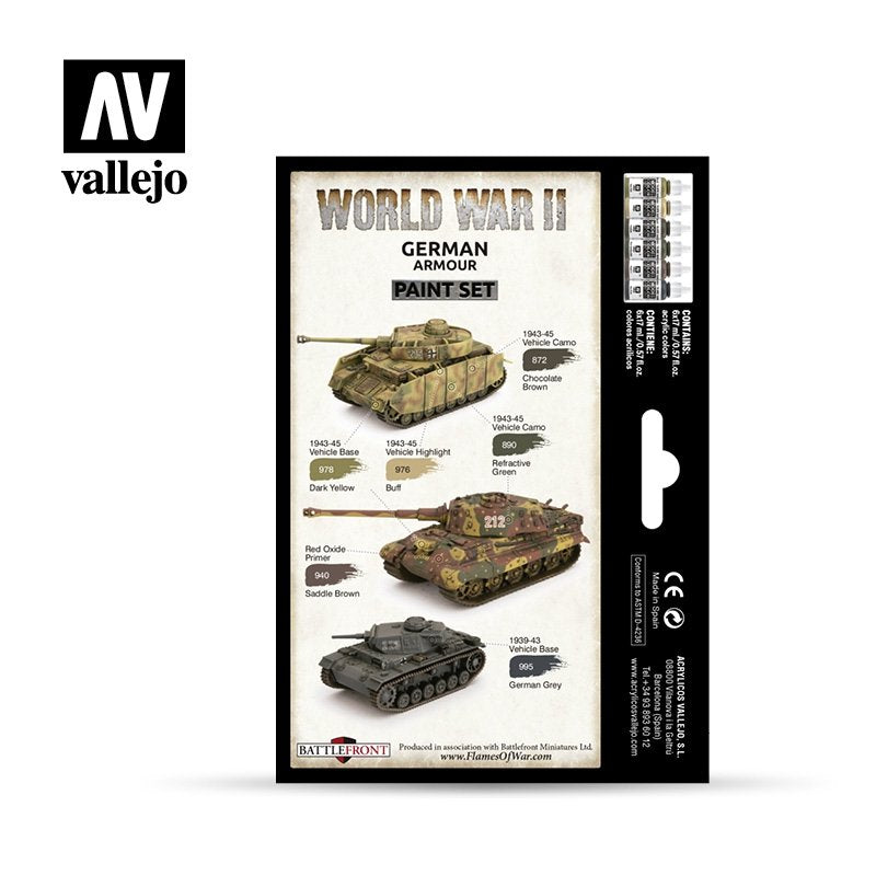 Vallejo 70205 WWII German Armor 6x17ml – image 2