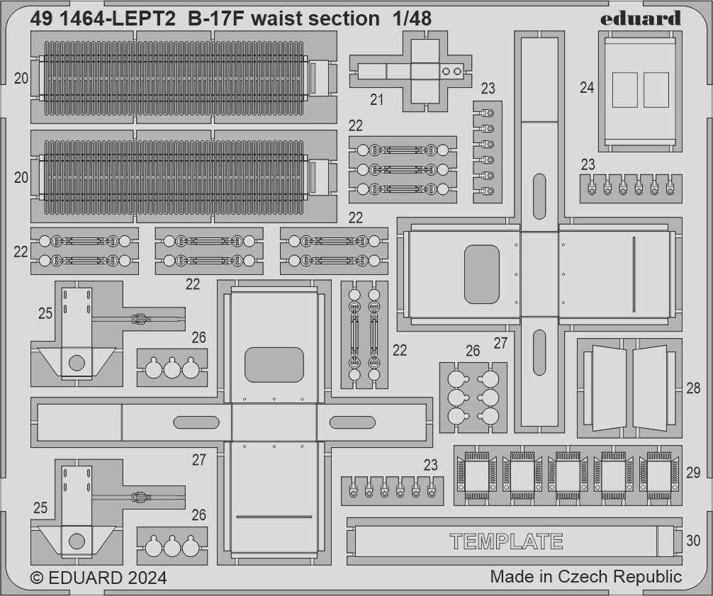 Eduard 491464 B-17F waist section EDUARD 1/48 – imagen 2