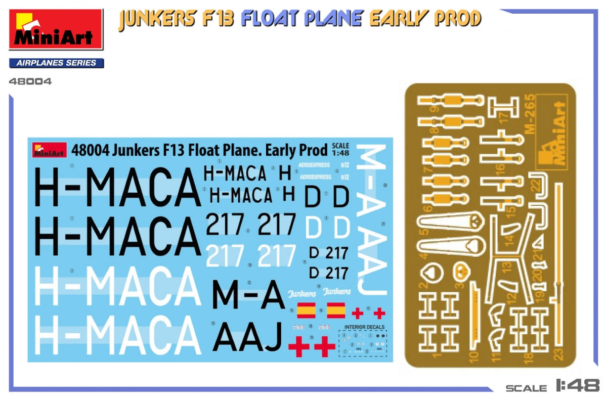 MiniArt 48004 Junkers F13 Float Plane. Early Prod 1/48 – image 2