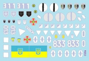 Star Decals 35-C1356 War in Ukraine #4 Ukrainian T-64 mix in 2022 war. T-64A, T-64B, T-64BV and T-64BM &amp;#39;Bulat&amp;#39;. Plus generic insignias 1/35 – image 3