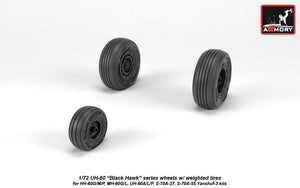Armory Models AW72334 UH-60 Black Hawk wheels w/ weighted tires 1/72 – Bild 3
