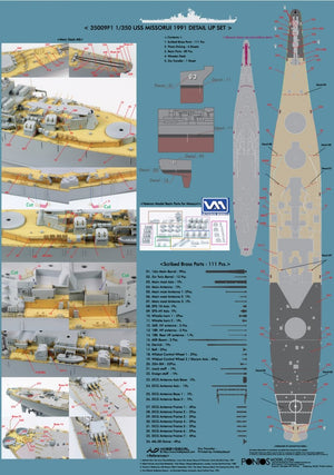 Pontos 35009F1 USS BB-63 Missouri 1991 Detail Up Set 1/350 – obrázek 2