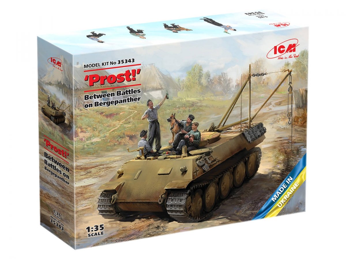 ICM 35343 Prost! Between Battles on Bergepanther WWII German Tankmen with Bergepanther 1/35 – zdjęcie 2