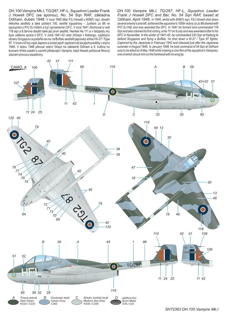 Special Hobby 72383 DH.100 Vampire Mk. I &amp;#39;RAF, RAAF and Armée de l&amp;#39;Air&amp;#39; 1/72 – obrázek 5