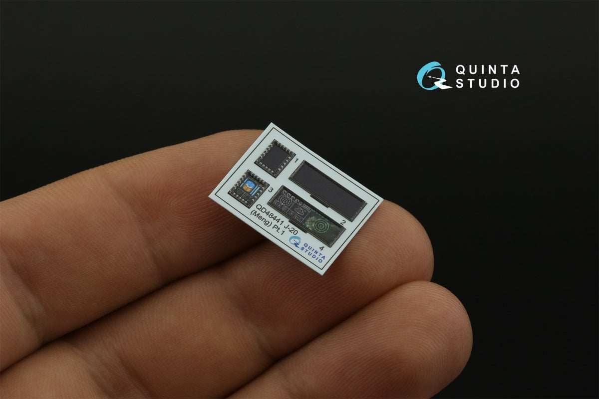 Quinta Studio QD48441 J-20 3D-Printed colored Interior on decal paper (Meng) 1/48 – Bild 3