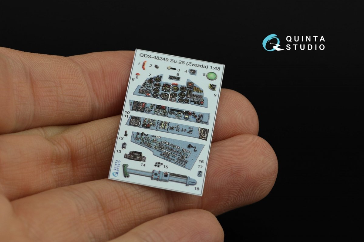Quinta Studio QDS-48249 Su-25 3D-Printed &amp;amp; colored Interior on decal paper (Zvezda) 1/48 – image 8