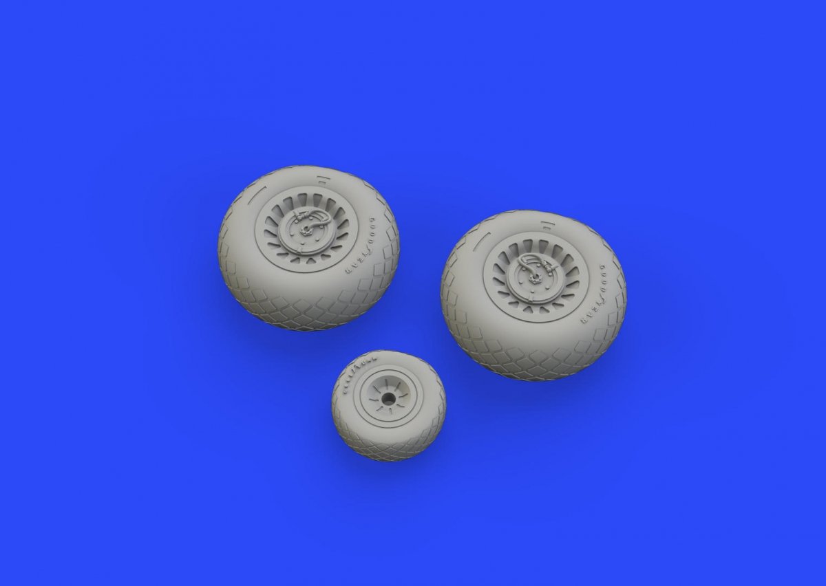 Eduard 672206 B-25 wheels HASEGAWA 1/72 – imagen 3