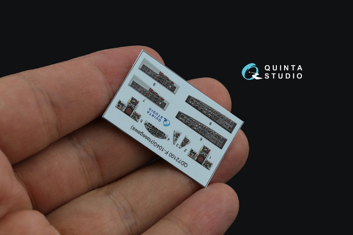 Quinta Studio QD72100 F-104G 3D-Printed &amp;amp; colored Interior on decal paper (Hasegawa) 1/72 – image 6