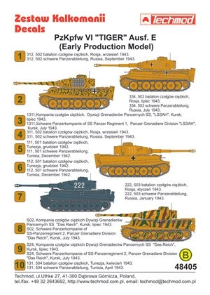 Techmod 48405 - Pz.Kpfw.VI Tiger Ausf.E (Early Production Model) 1/48 – imagen 2