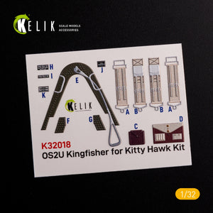 KELIK K32018 OS2U Kingfisher - Interior 3D Decal for Kitty Hawk/Zimi models kit 1/32 – Bild 2