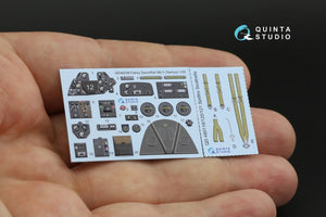 Quinta Studio QD48256 Swordfish Mk.II 3D-Printed &amp;amp; colored Interior on decal paper (Tamiya) 1/48 – obrázek 10