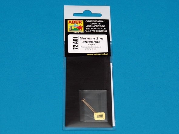 Aber 72A01 German 2m antennas x3 pcs 1/72 – obrázek 2