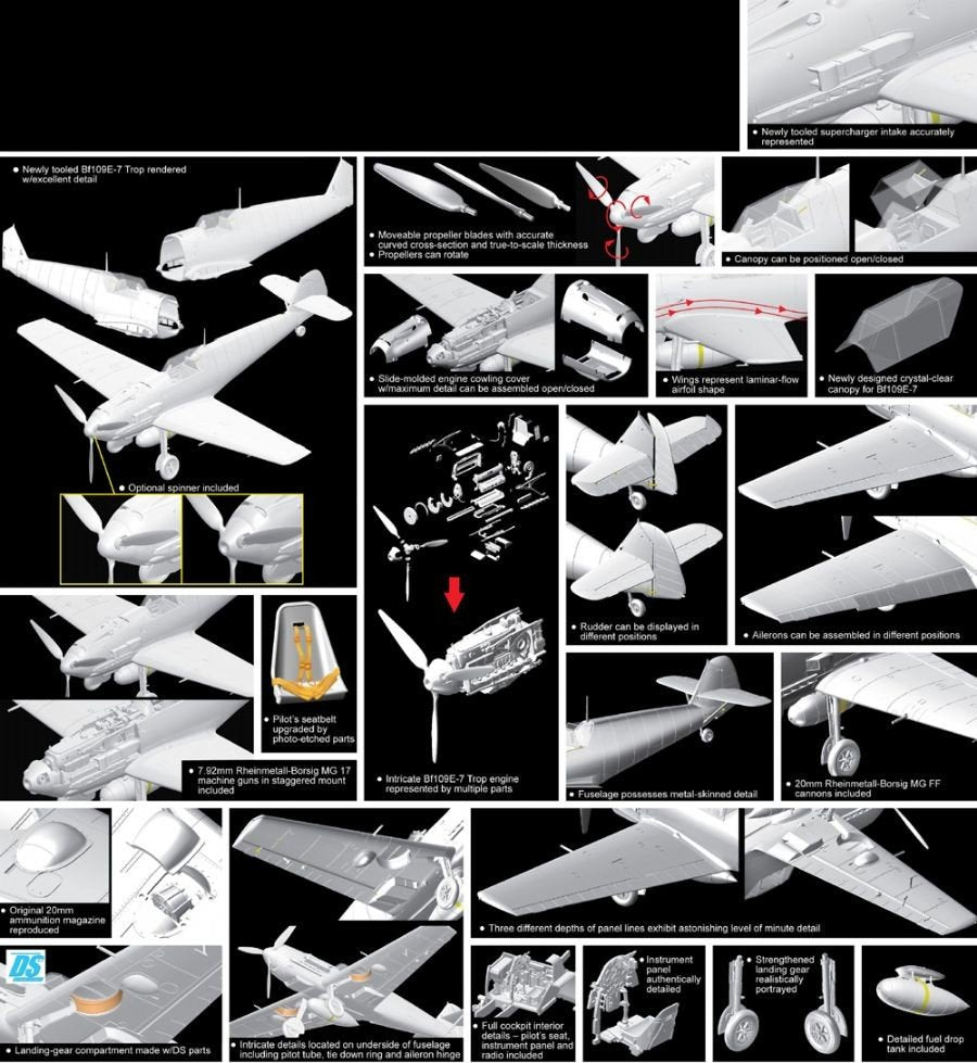 Cyber Hobby 3223 Bf109E-7 Trop 1/32 – image 3