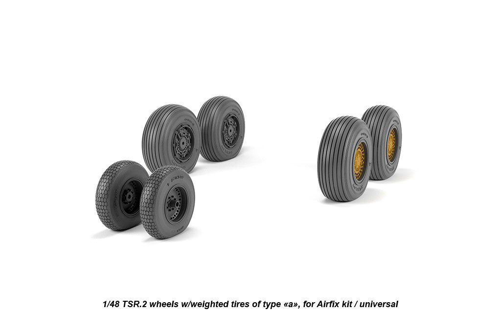 Armory Models AW48412 BAC TSR.2 wheels w/ weighted tires, type “a” (DL) 1/48 – image 4