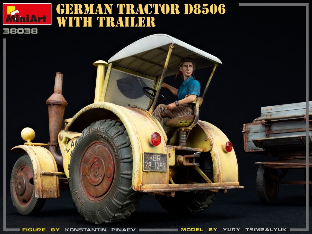 MiniArt 38038 German Tractor D8506 with trailer 1/35 – obrázek 9