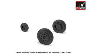 Armory Models AW48407 EE Lightning wheels w/ weighted tires, early 1/48 – obrázek 3