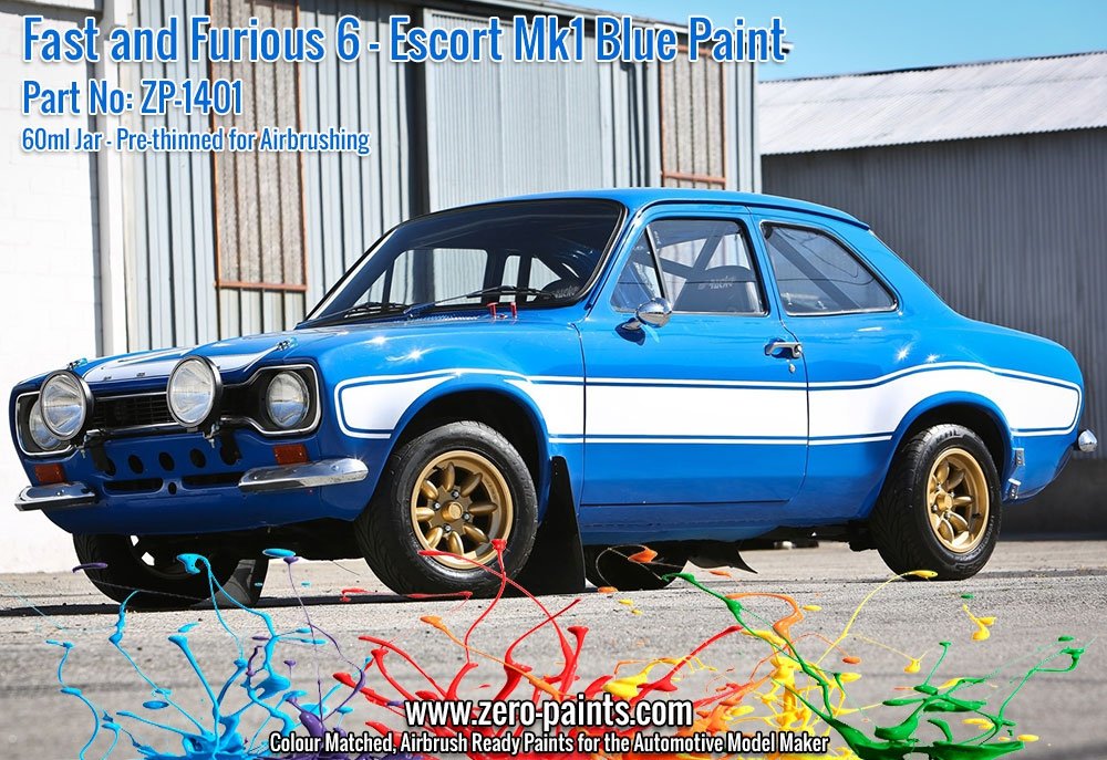 Zero Paints ZP-1401 - Fast and Furious 6 Ford Escort Mk 1 Blue 60ml – image 4