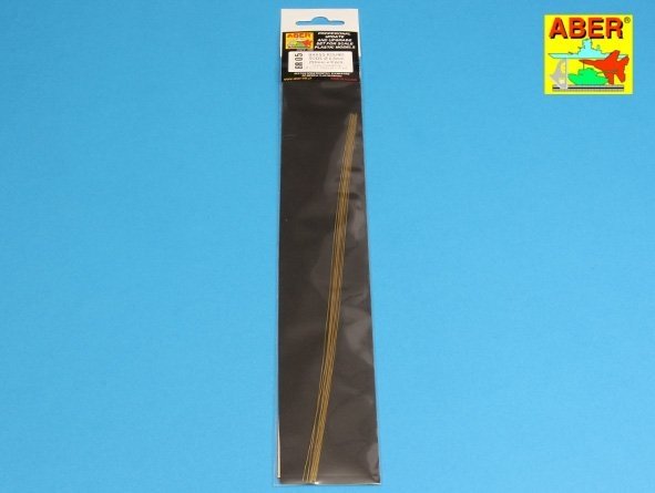 Tiges rondes en laiton Aber BR05, longueur 0,5 mm, 250 mm x 8 pièces