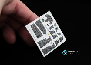 Quinta Studio QD48033 F-16I 3D-Printed &amp;amp; colored Interior on decal paper (for Kinetic kit) 1/48 – obrázek 3