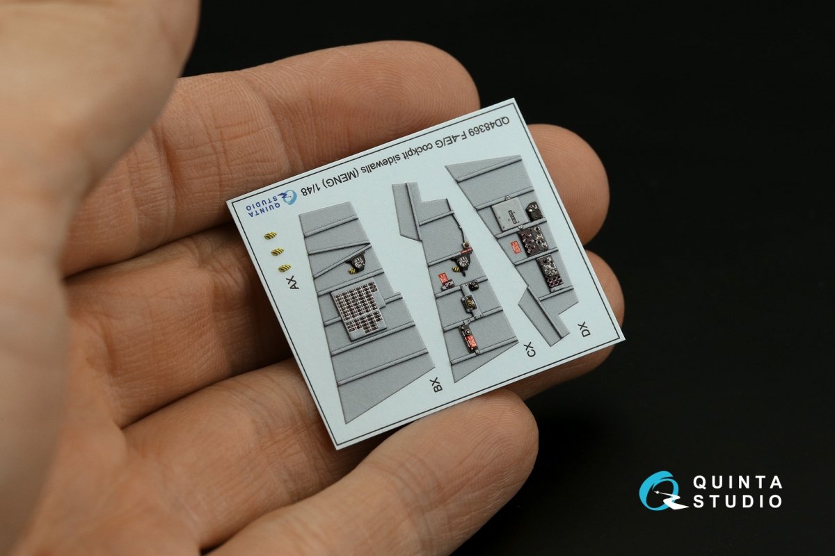 Quinta Studio QD+48370 F-4E late without DMAS 3D-Printed &amp;amp; colored Interior on decal paper (Meng) (with 3D-printed resin parts) 1/48 – image 7