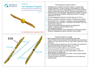 Quinta Studio QL32010 Wooden Propellers Neindorf (Wingnut Wings) 1/32 – Bild 2