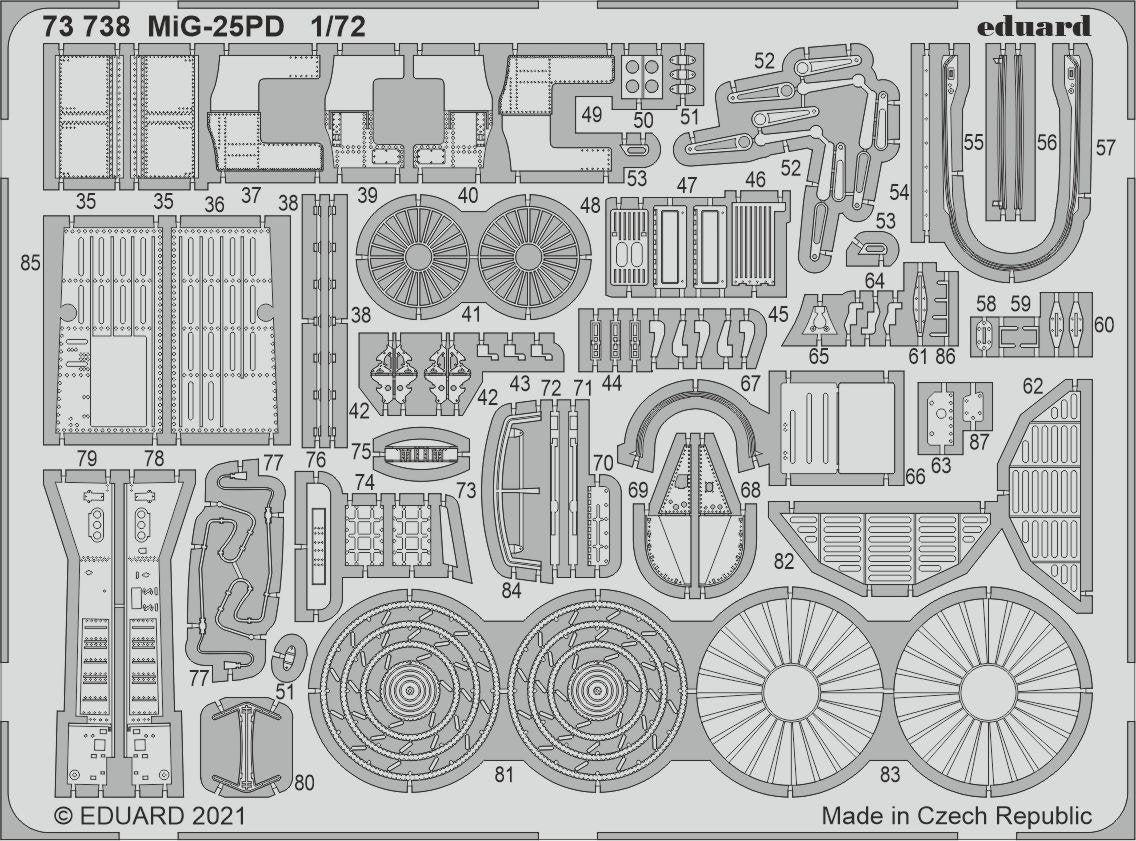 Eduard 73738 MiG-25PD ICM 1/72 – obrázek 2