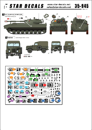 Star Decals 35-945 Post USSR AFVs 1 1/35 – obrázek 2