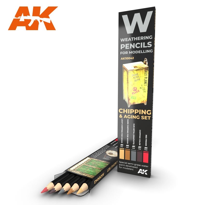 AK Interactive AK10042 CHIPPING &amp; AGING SET