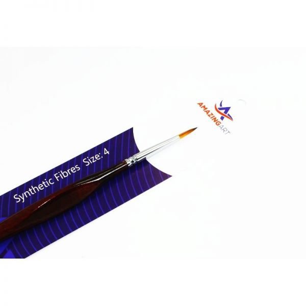 Amazing Art 12725 BRUSH TRIANGULAR SYNTHETIC HANDLE ROUND 4