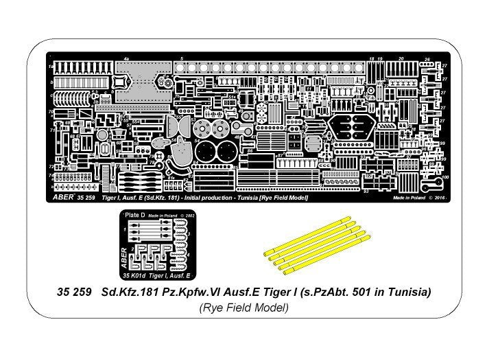 Aber 35259 Sd.Kfz.18 Pz.Kpfw.VI Ausf.E Tiger I (s.PzAbt. 501 in Tunisia) 1/35 – zdjęcie 19