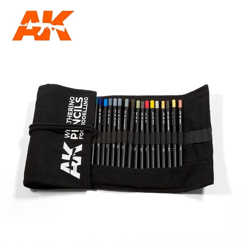 AK Interactive AK10048 WEATHERING PENCILS FULL RANGE CLOTH CASE – image 2