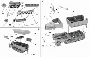 First to Fight PL041 Sd. Kfz. II German Half-Track Tractor (1/72) – obrázek 4