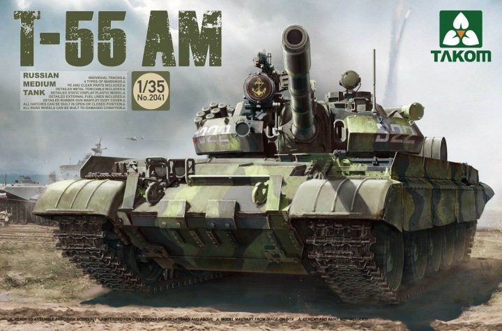 Takom 2041 T-55 AM CHAR MOYEN RUSSE 1/35