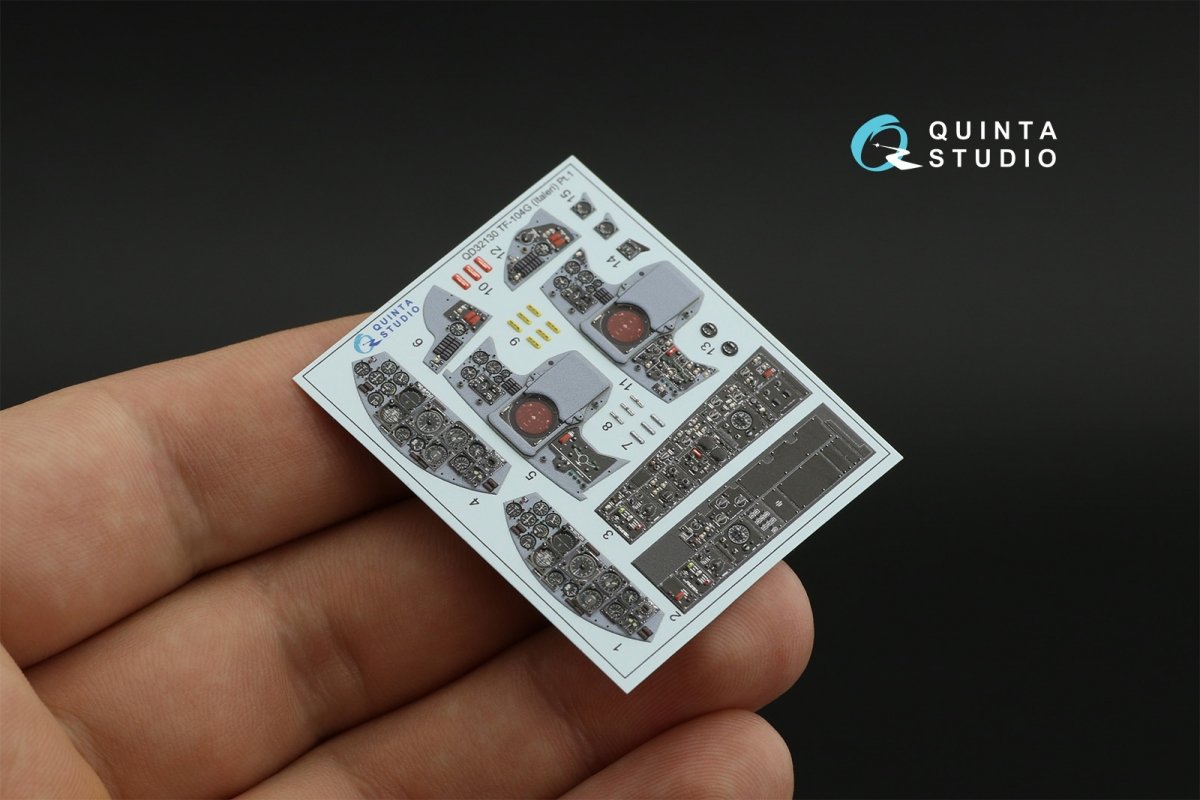 Quinta Studio QD32130 TF-104G 3D-Printed &amp;amp; colored Interior on decal paper (Italeri) 1/32 – image 5