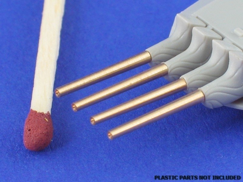 Aber 1/700L-02 Set of 8 pcs 380 mm short barrels for turrets with antiblast covers ships Richelieu, Jean Bart 1/700 – Bild 3