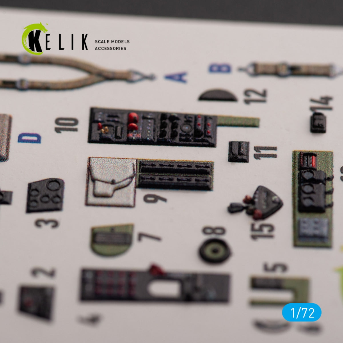 KELIK K72155 F4U-1A Corsair - interior 3D decals for Tamiya kit 1/72 – image 3