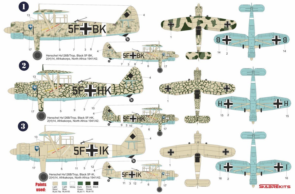 SabreKits SBK7012 Henschel Hs 126B Over Africa 1/72 – image 2