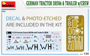 MiniArt 35314 GERMAN TRACTOR D8506 &amp;amp; TRAILER w/CREW 1/35 – obrázek 2
