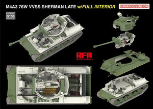 Rye Field Model 5136 M4A3 76W VVSS Sherman Late Upgrade Version Full Interior 1/35 – image 4