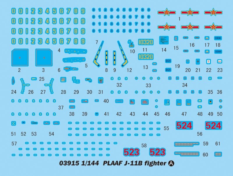 Trumpeter 03915 PLAAF J-11B fighter 1/144 – image 3