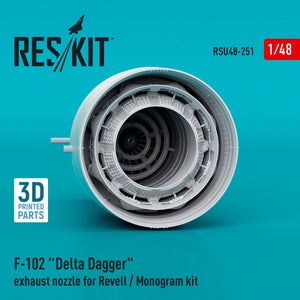 RESKIT RSU48-0251 F-102 &amp;quot;DELTA DAGGER&amp;quot; EXHAUST NOZZLE FOR REVELL / MONOGRAM KIT (3D PRINTED) 1/48 – obrázek 2