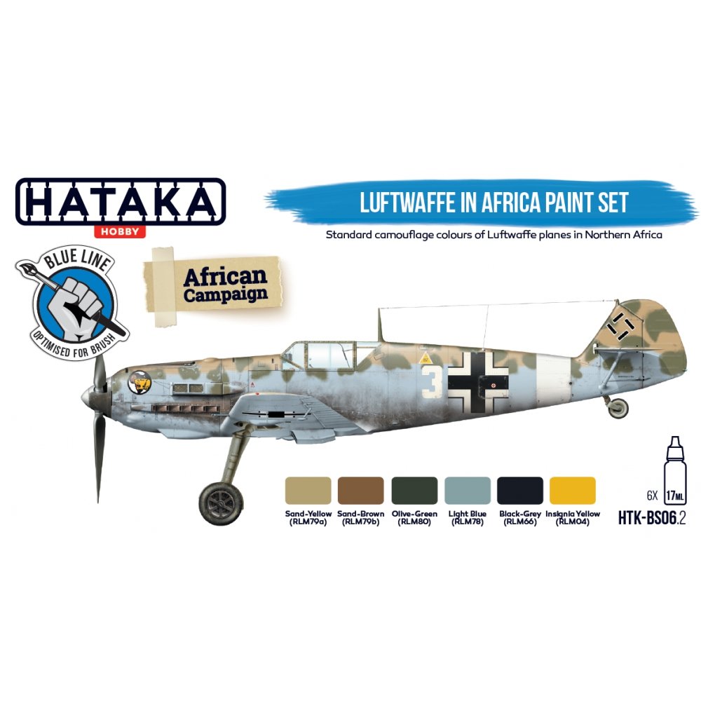 Hataka HTK-BS06.2 Luftwaffe in Africa paint set (6x17ml) – image 2